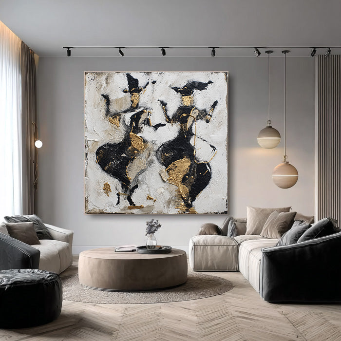 Golden Ritual Abstract Dance Celebration