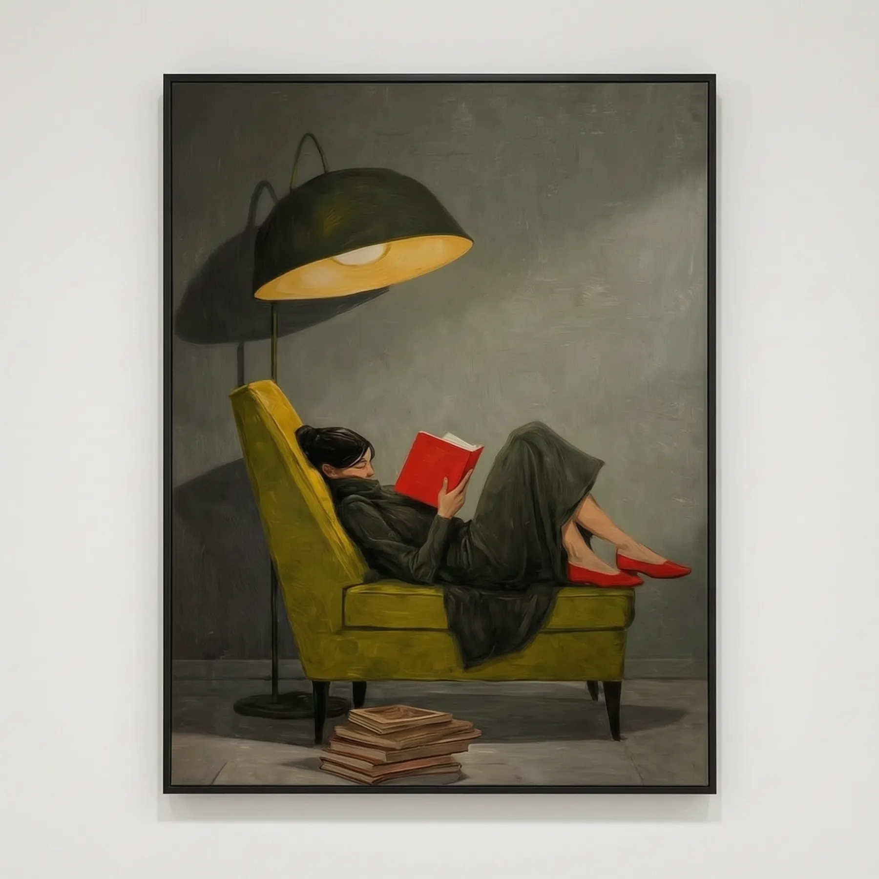 Impasto Lounging Reader Wall Art