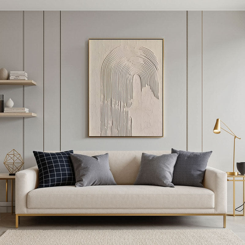 Sculptural Rainbow Contour Wall Art