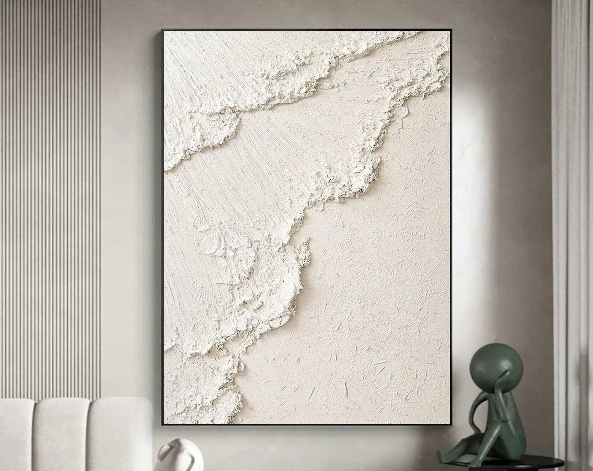 Beige Minimalist Textured Wall Art