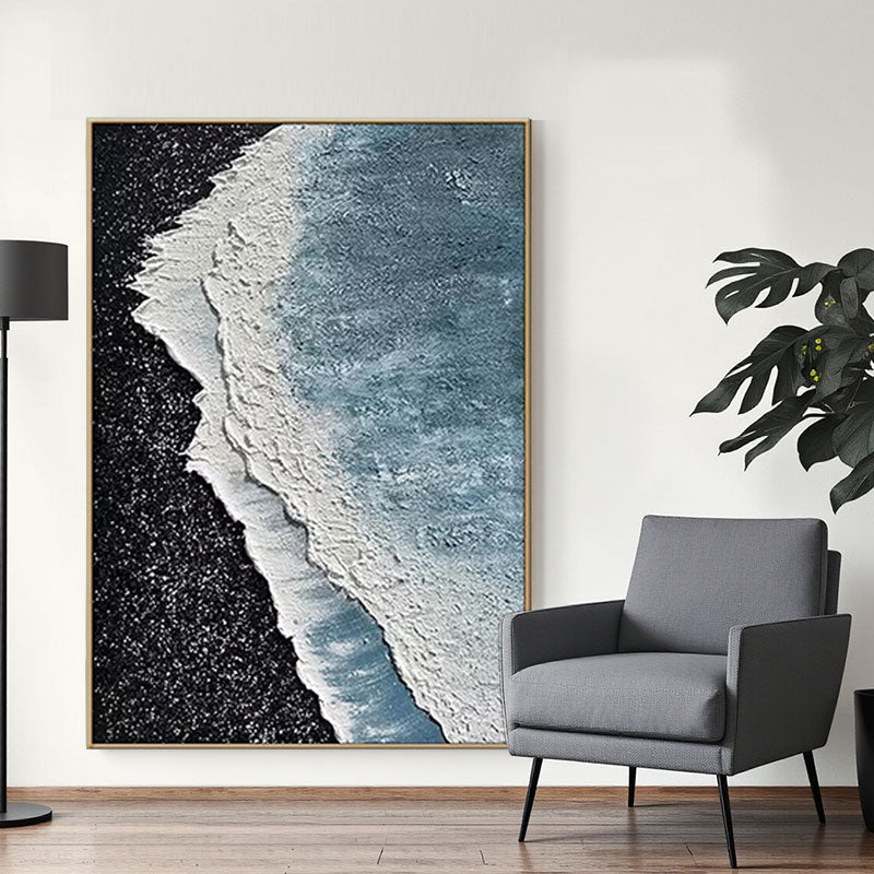 Textured Ocean Wave Canvas Wall Art