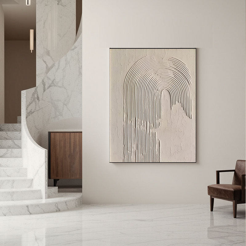 Sculptural Rainbow Contour Wall Art