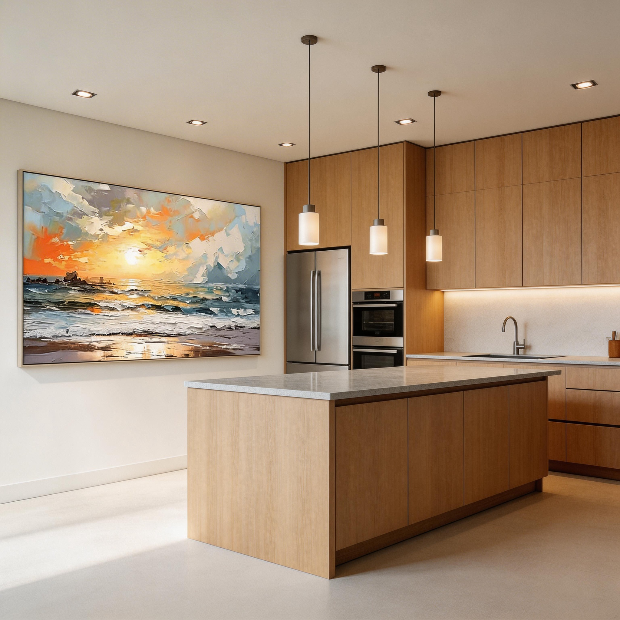 Sunset Beach Canvas Wall Art