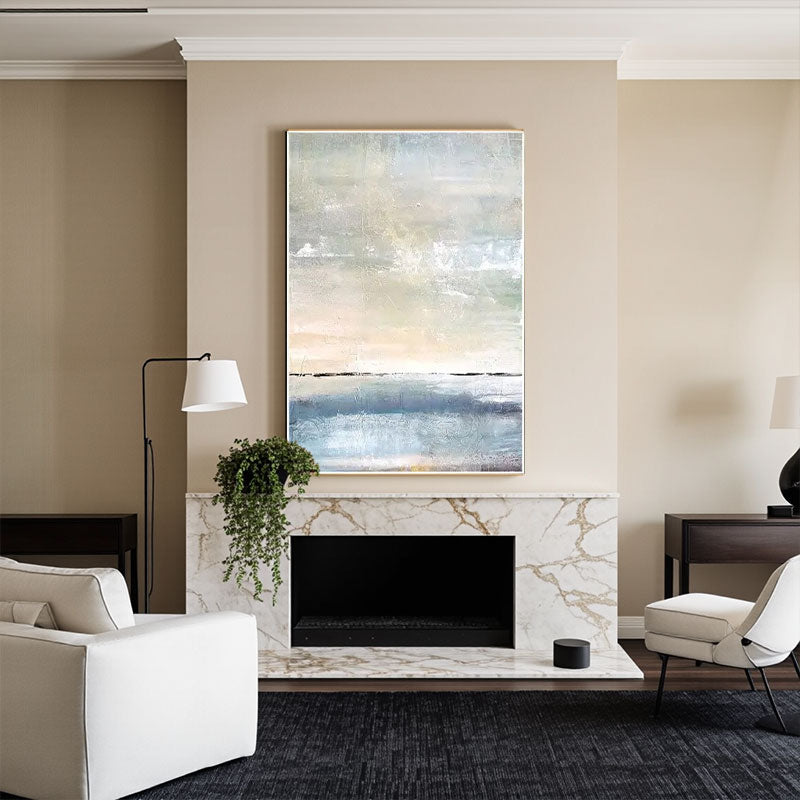 Textured Ocean Horizon Wall Art