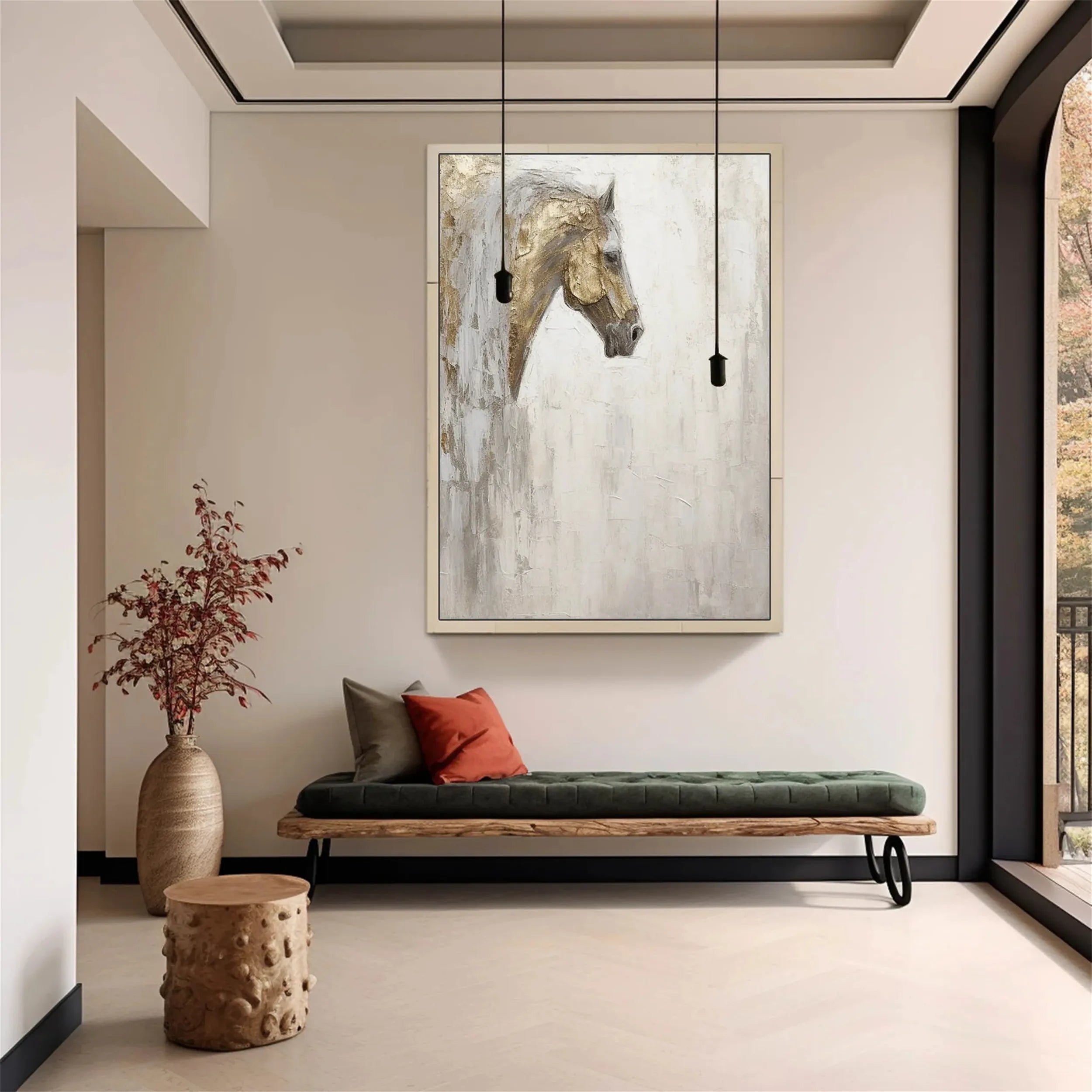 Hand-Painted Horse Portrait Wall Art