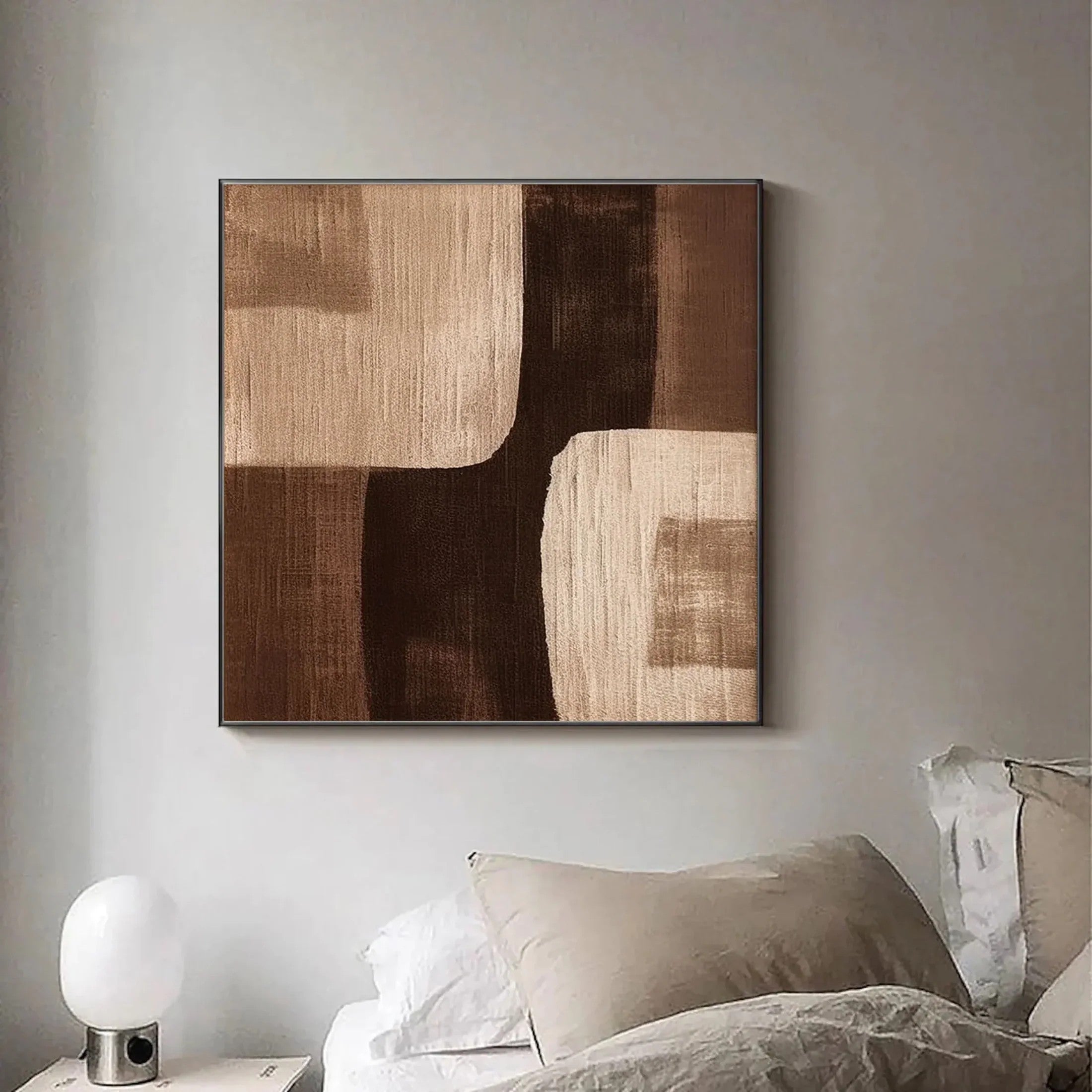 3D Textured Earth Block Wall Art