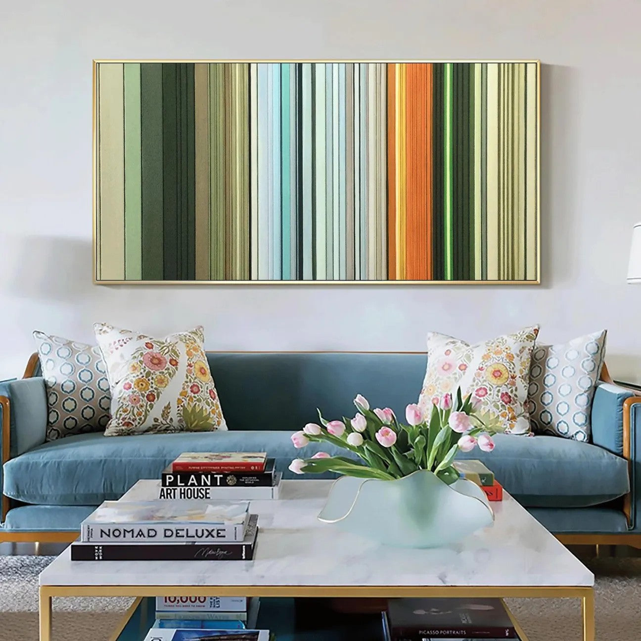 Vertical Stripe Gradient Wall Art