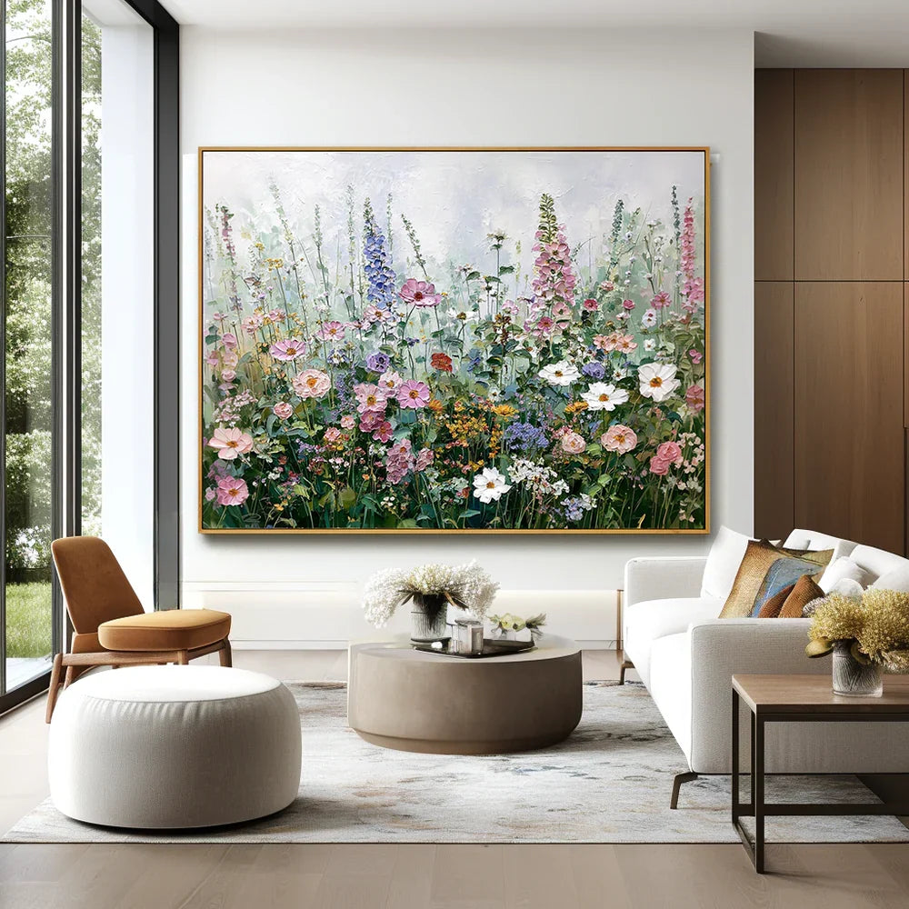 Impasto Wildflower Meadow Wall Art