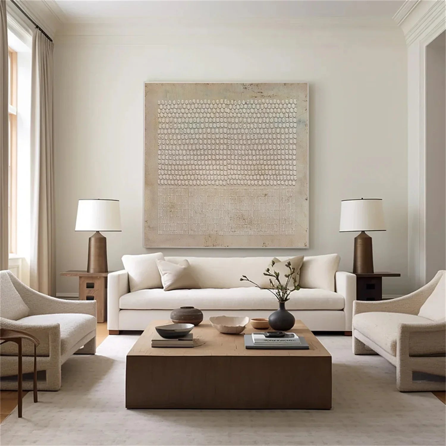 3D Textured Raised Circle Wall Art