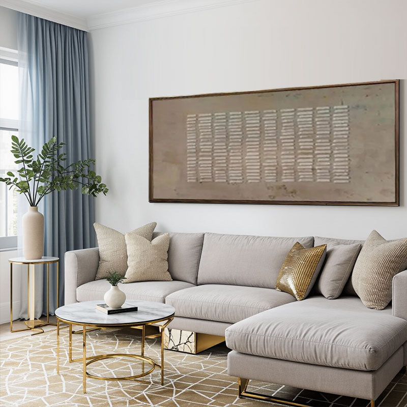 Textured Brick Grid Wall Art