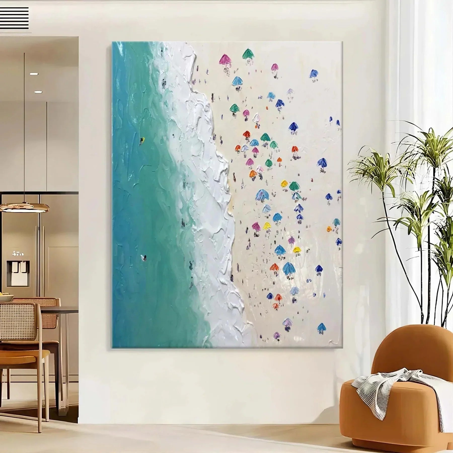 Textured Aerial Beach Wall Art