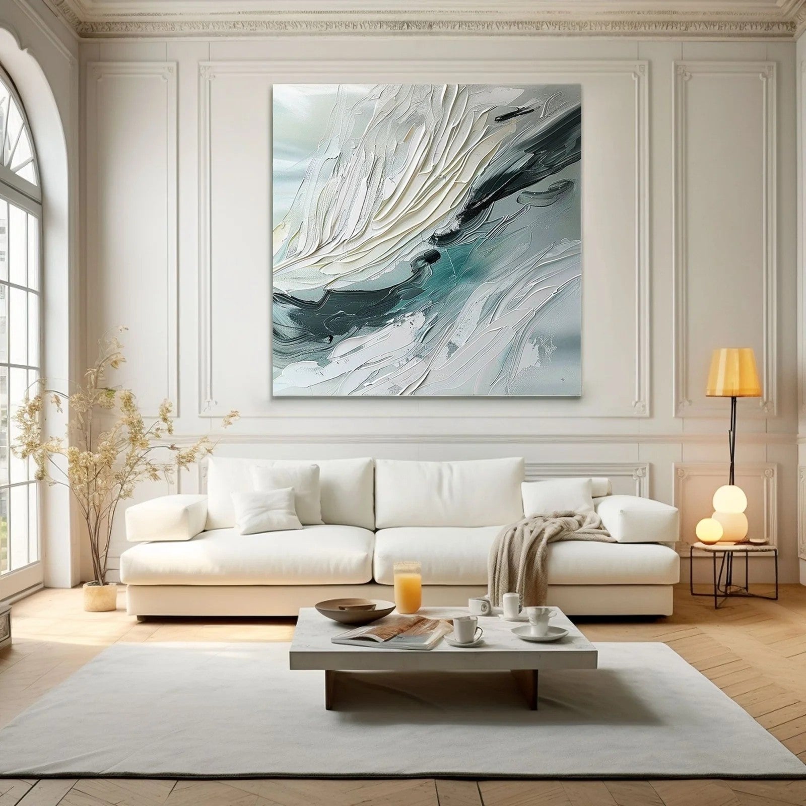 Abstract Painting "Whispering Waves of Serenity"