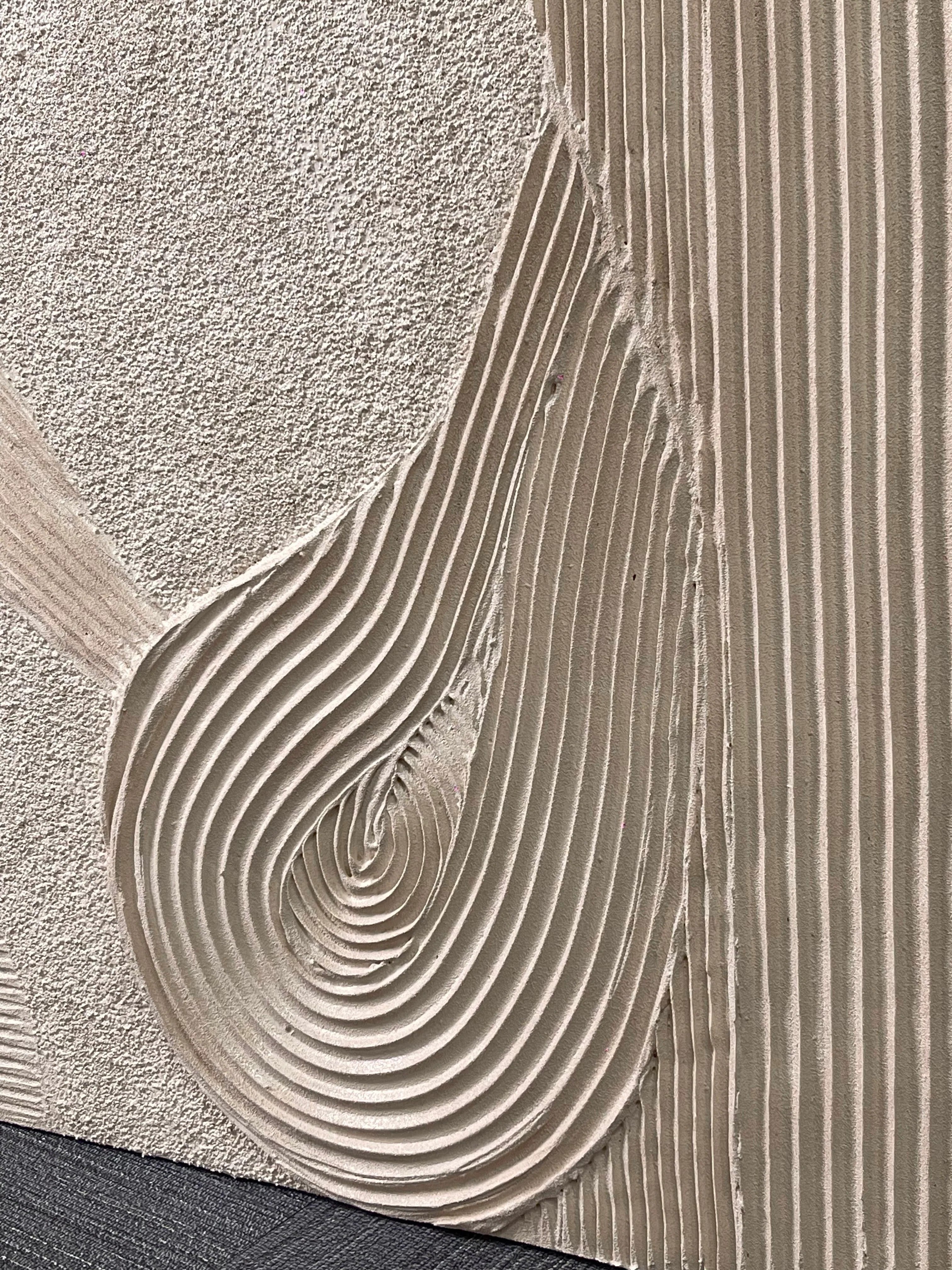 3D Sculptural Swirl Line Wall Art