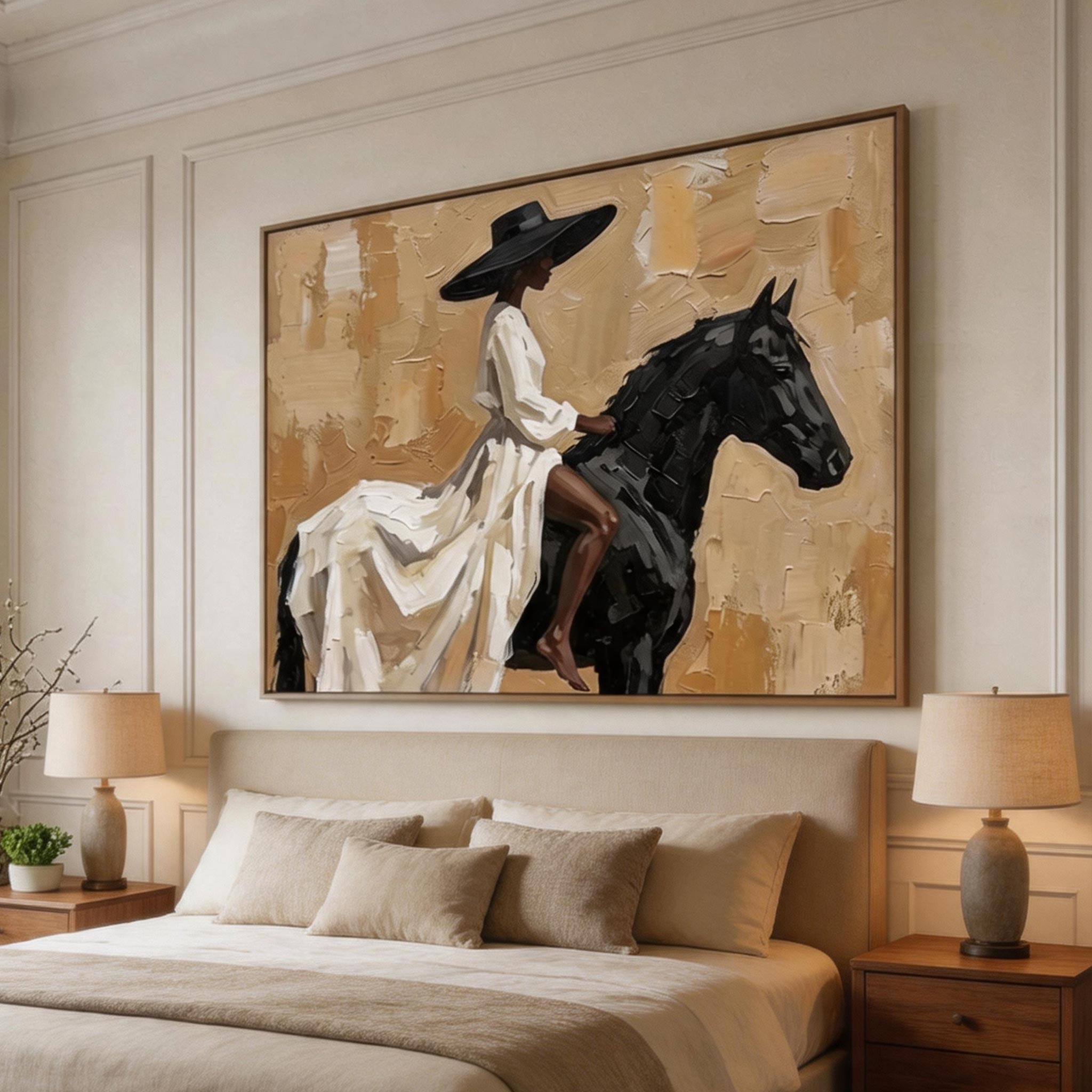 Vintage Americana Art | Ivory Reins Drift