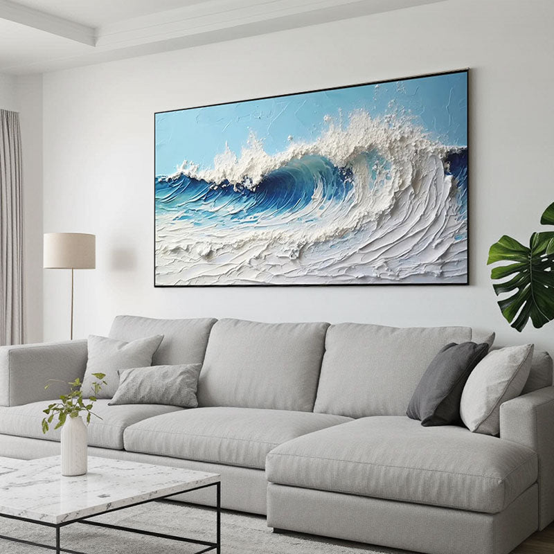 Textured Crashing Wave Wall Art
