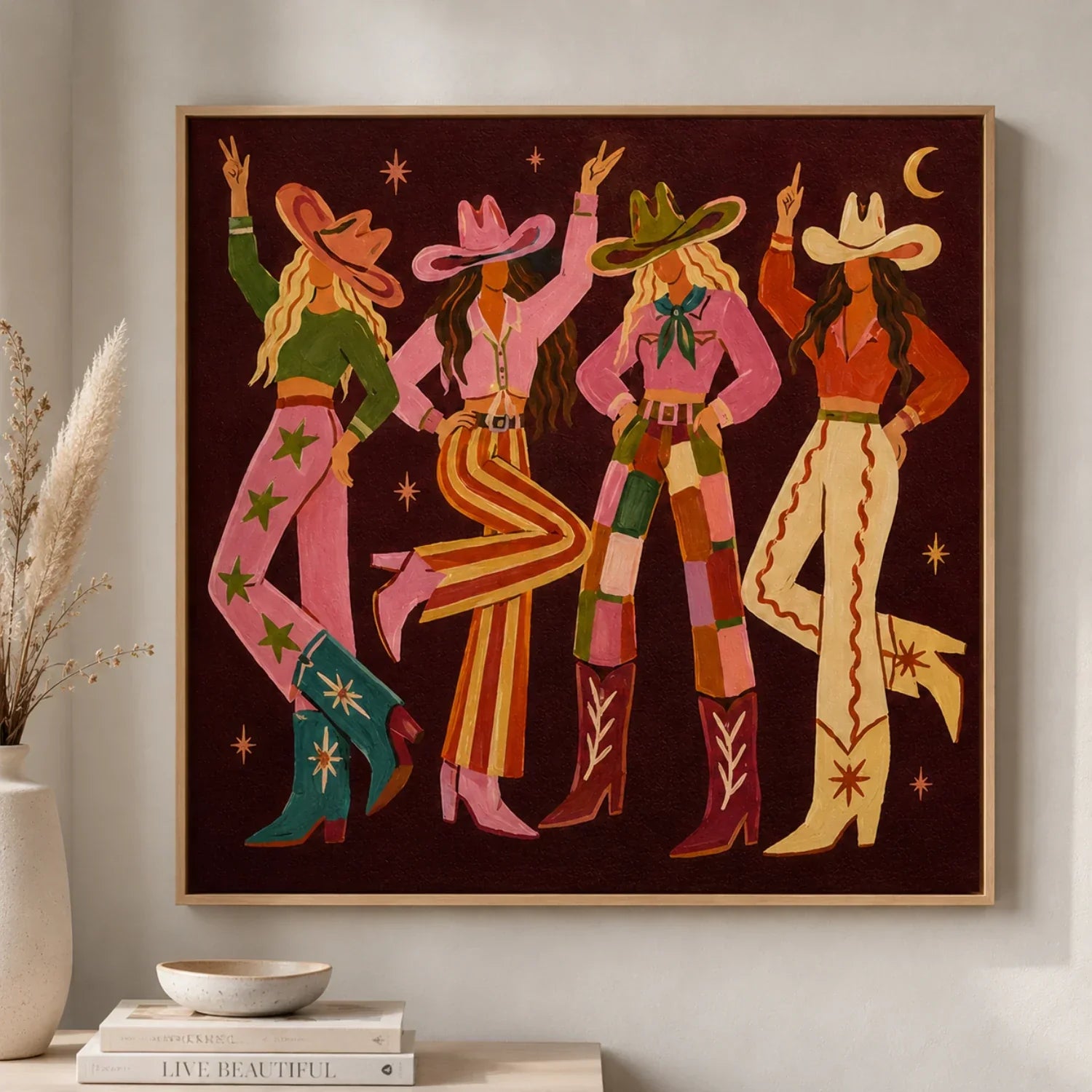 Pop Art Cowgirl Quartet Wall Art