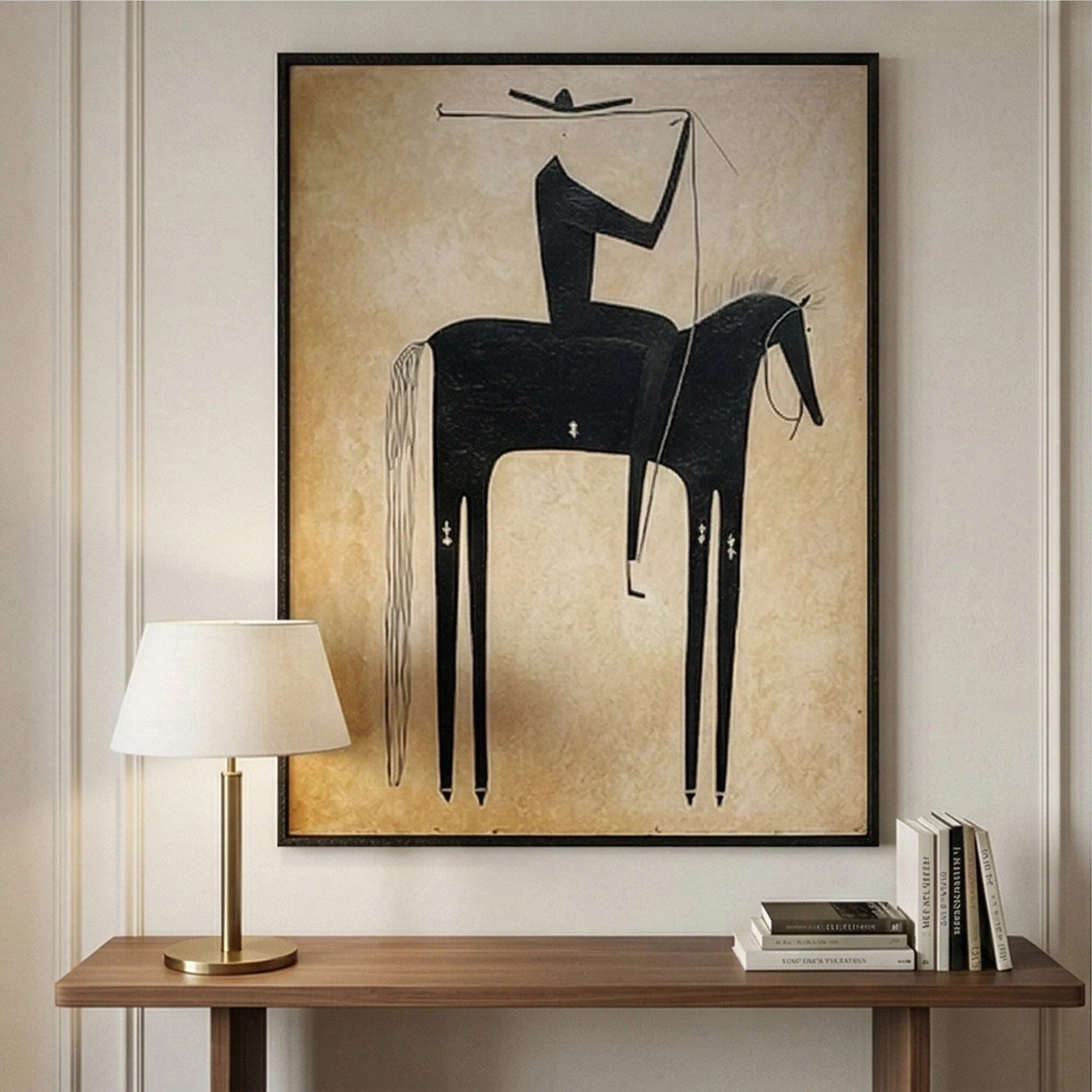 Silhouette Rider on Horseback Wall Art