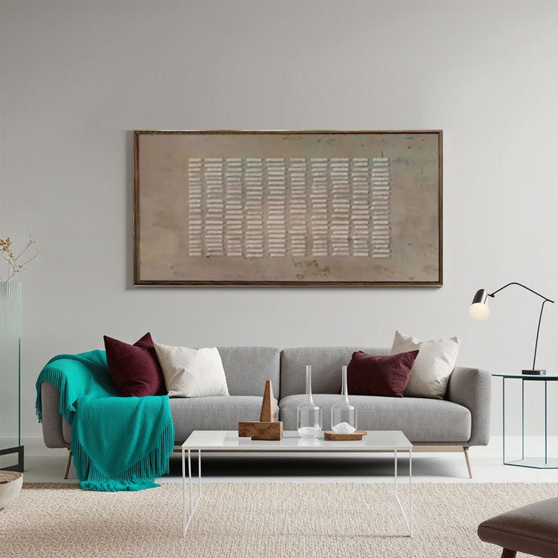 Textured Brick Grid Wall Art