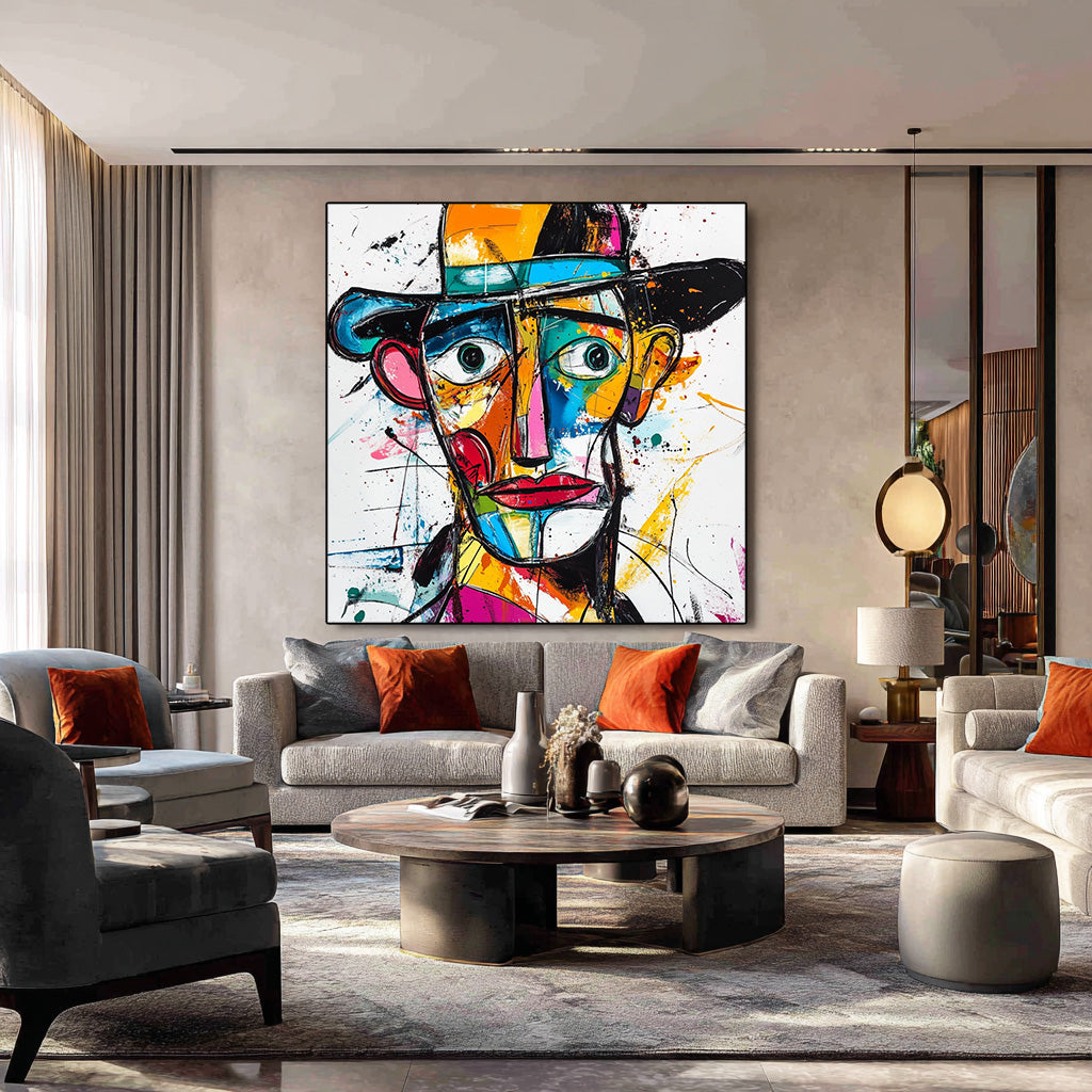 The Deconstructed Gaze - Modern Picasso Style Abstract Portrait Wall Art