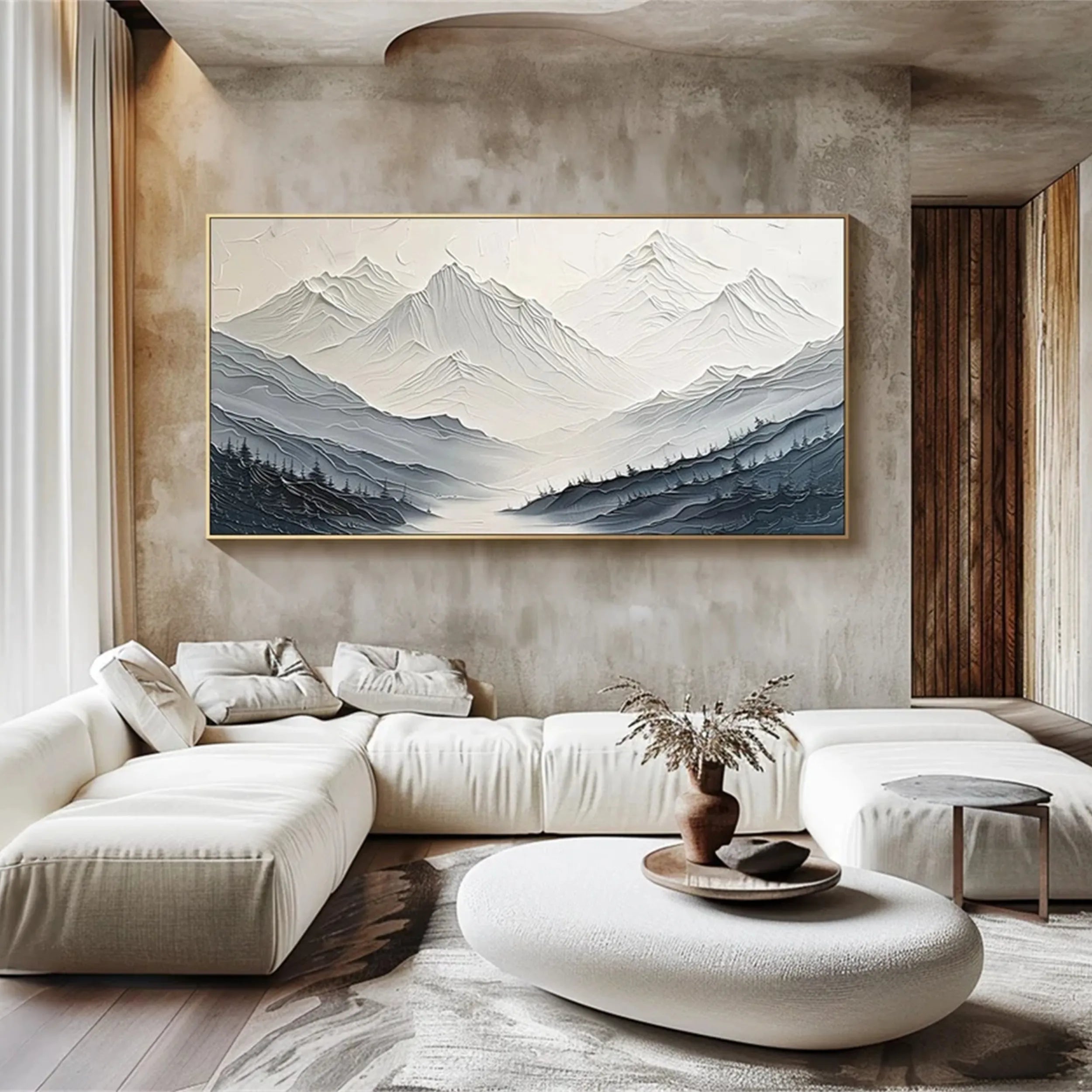 Sculptural Blue Ridge Panorama Wall Art