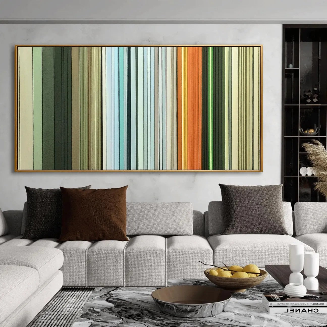 Vertical Stripe Gradient Wall Art