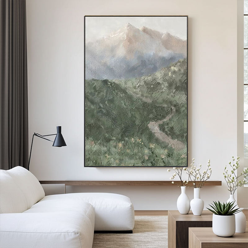 Misty Mountain Landscape Wall Art