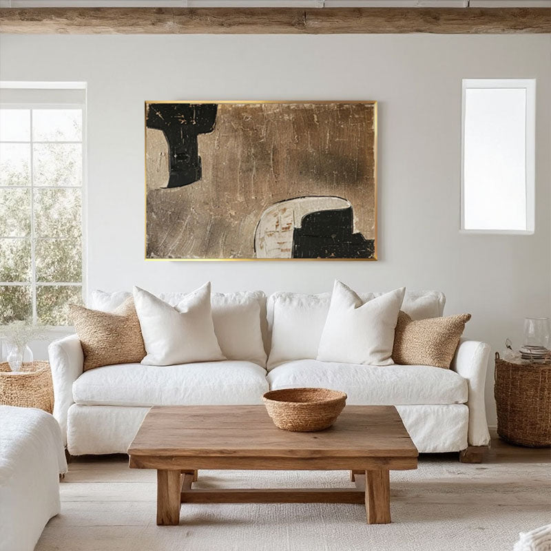 Textured Contrast Shape Wall Art