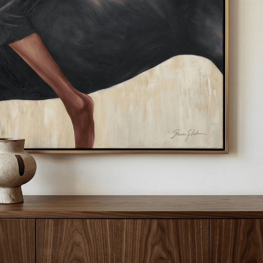 Wide-Brim Hat Woman on Horseback Wall Art