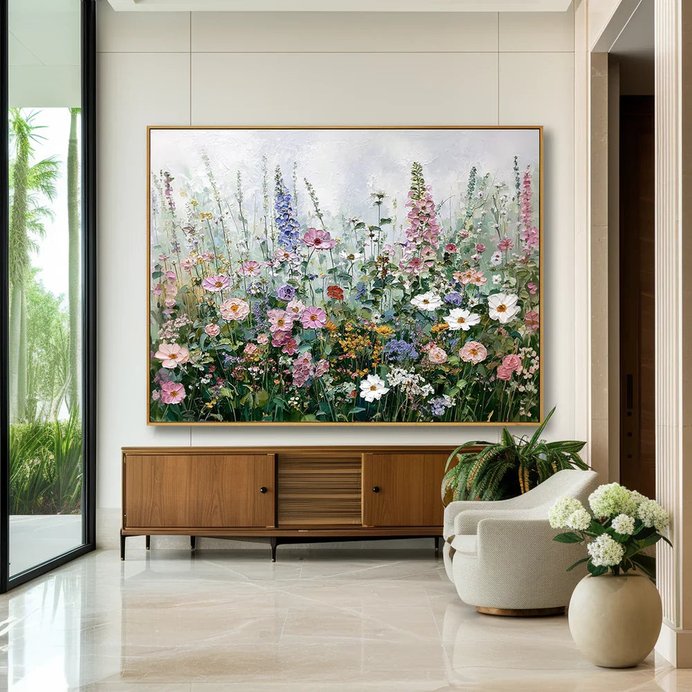 Impasto Wildflower Meadow Wall Art