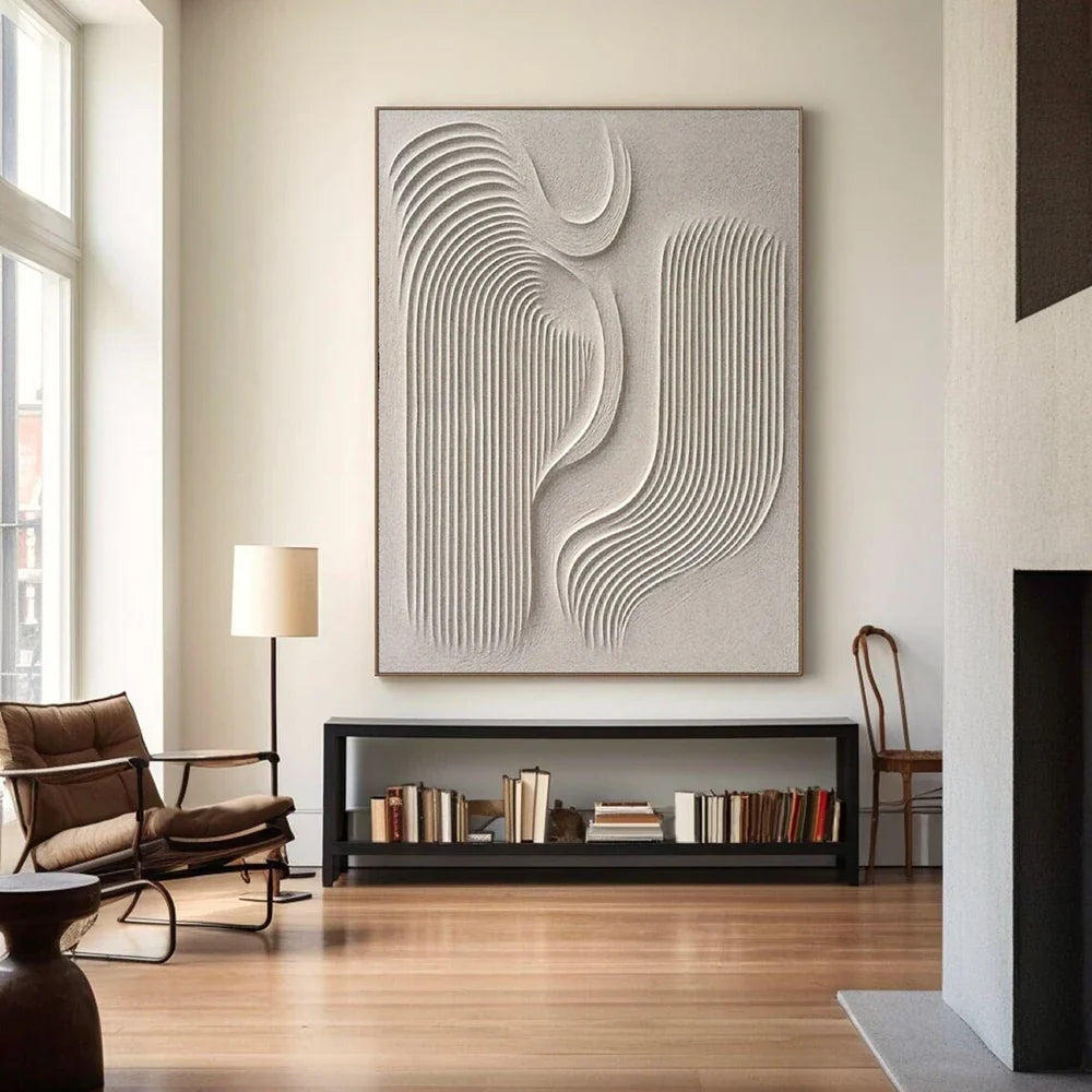 Sculptural Flowing Lines Wall Art