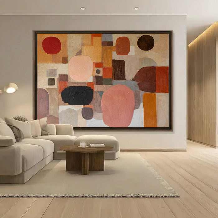 Organic Forms - Hand Painted Organic Geometric Abstract Wall Art