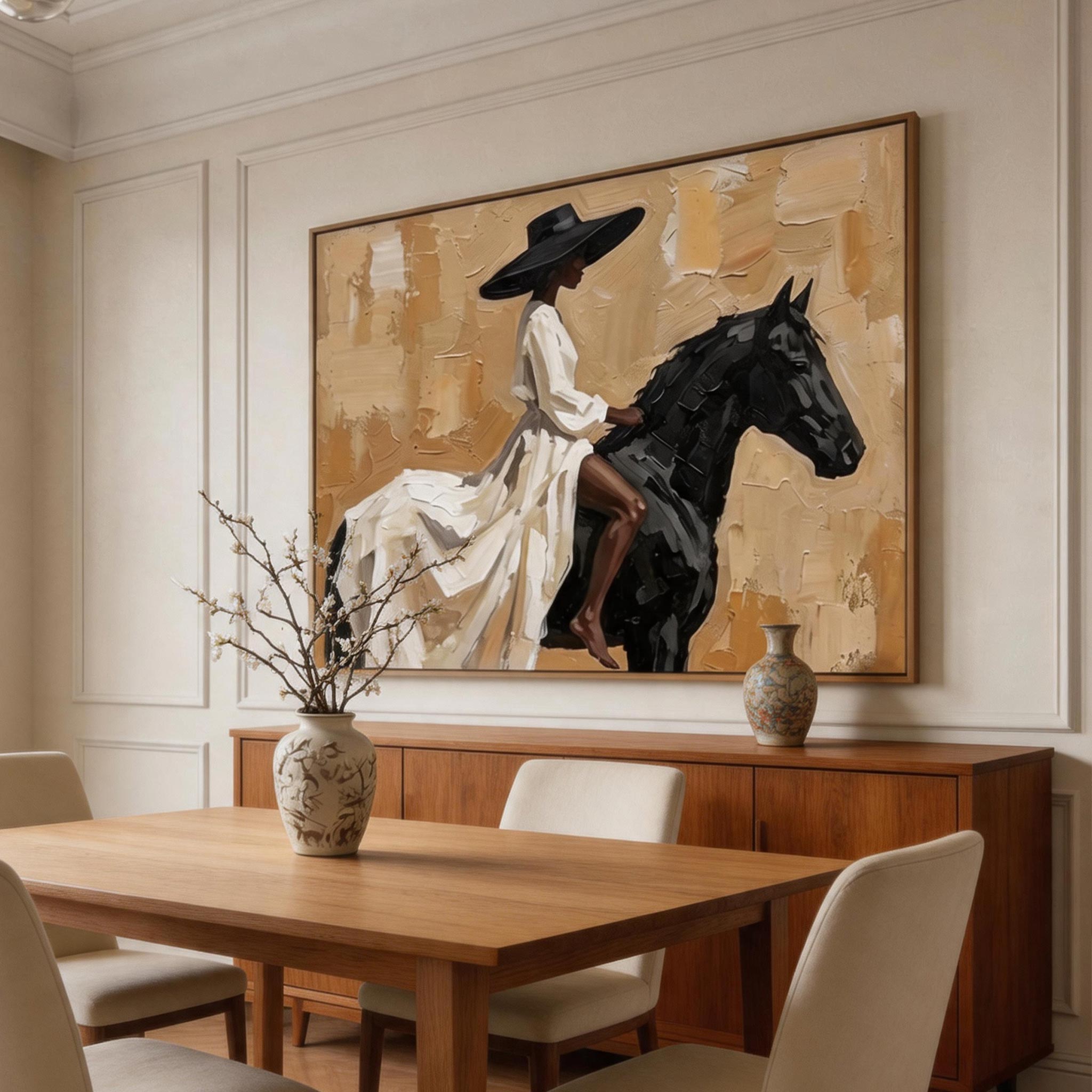Vintage Americana Art | Ivory Reins Drift
