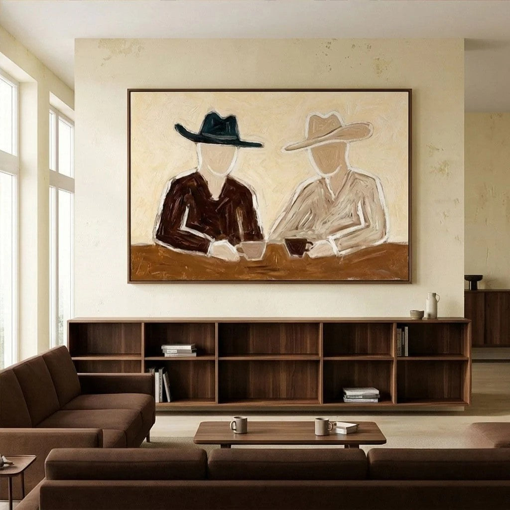 Faceless Cowboy Duo Wall Art