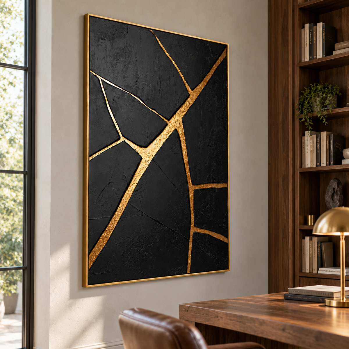 Black & Gold Art | Golden Fault Lines