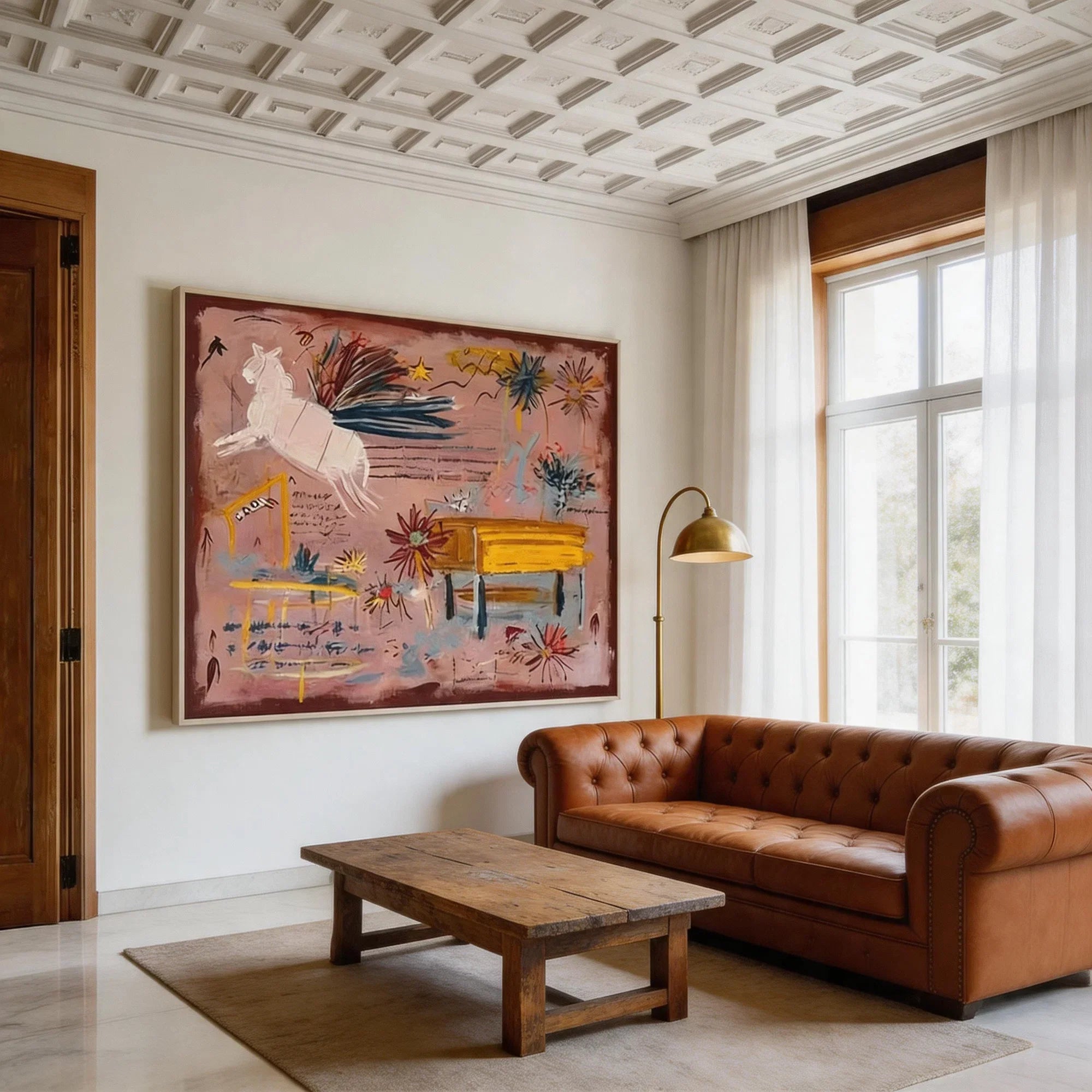 Neo-Expressionist Horse Sketch Wall Art
