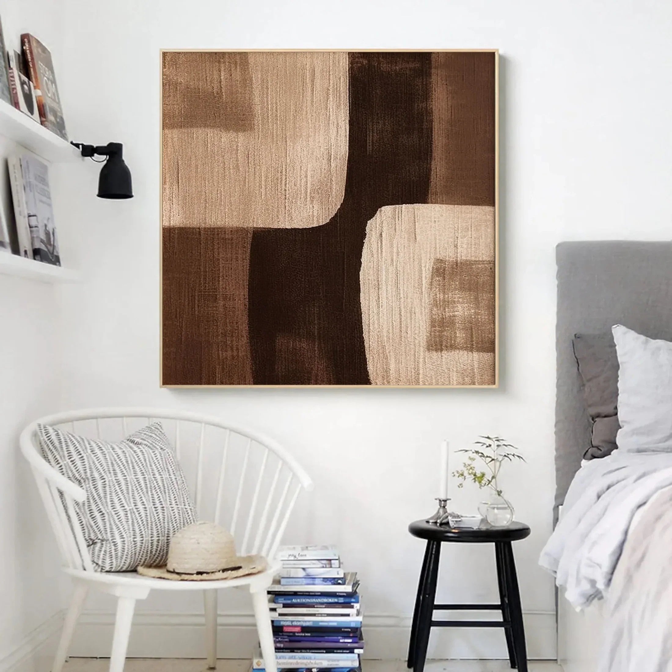 3D Textured Earth Block Wall Art
