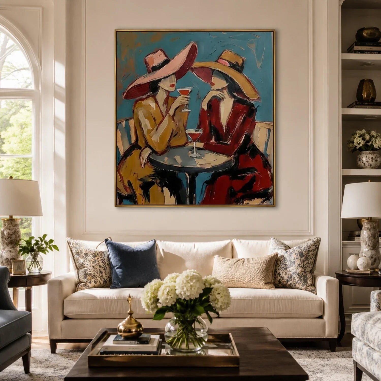 Impasto Wide Hat Cocktail Duo Wall Art