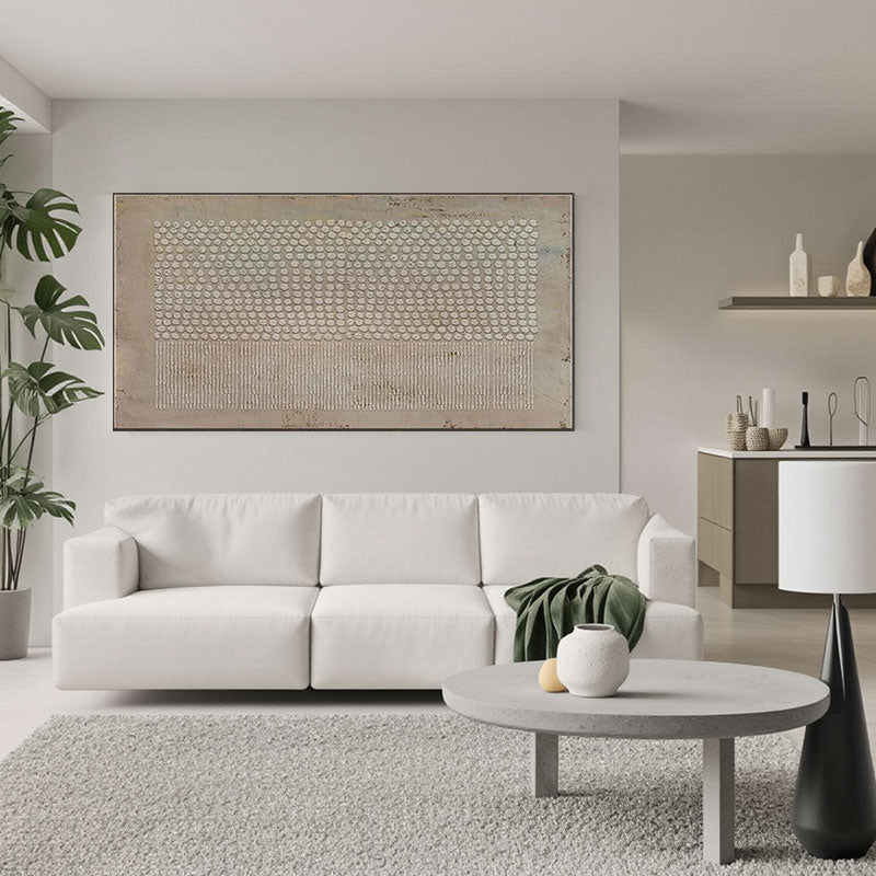 Textured Circle Grid Wall Art