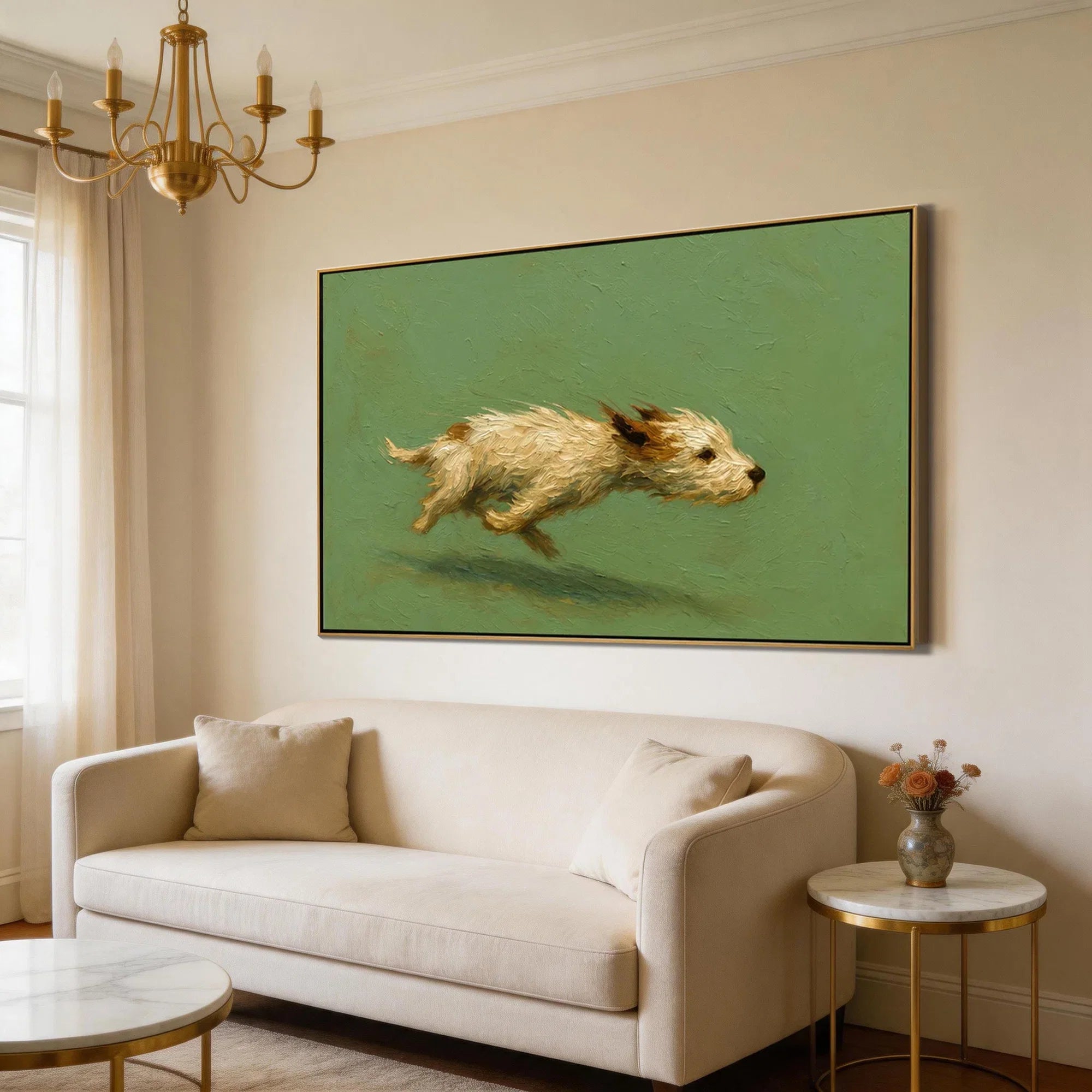 Impasto Running Terrier Wall Art