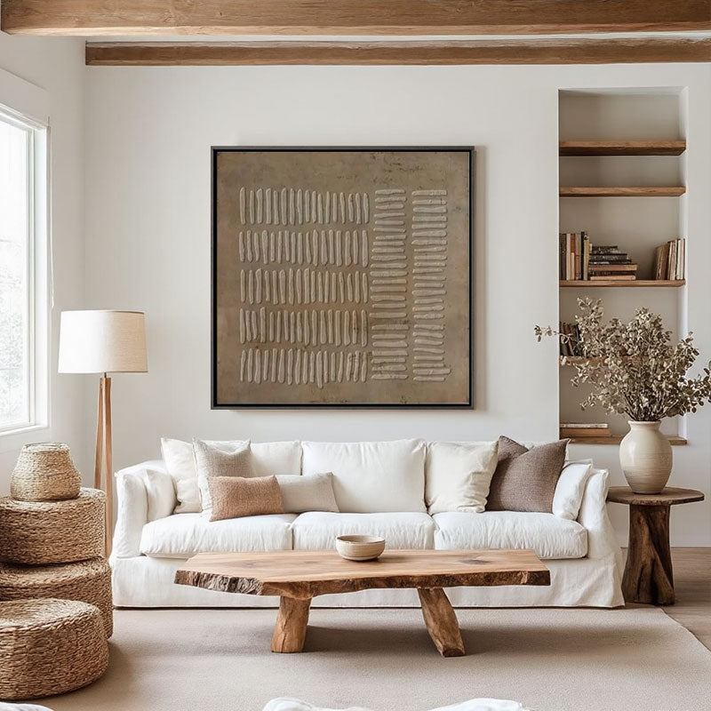 Textured Horizontal Line Wall Art