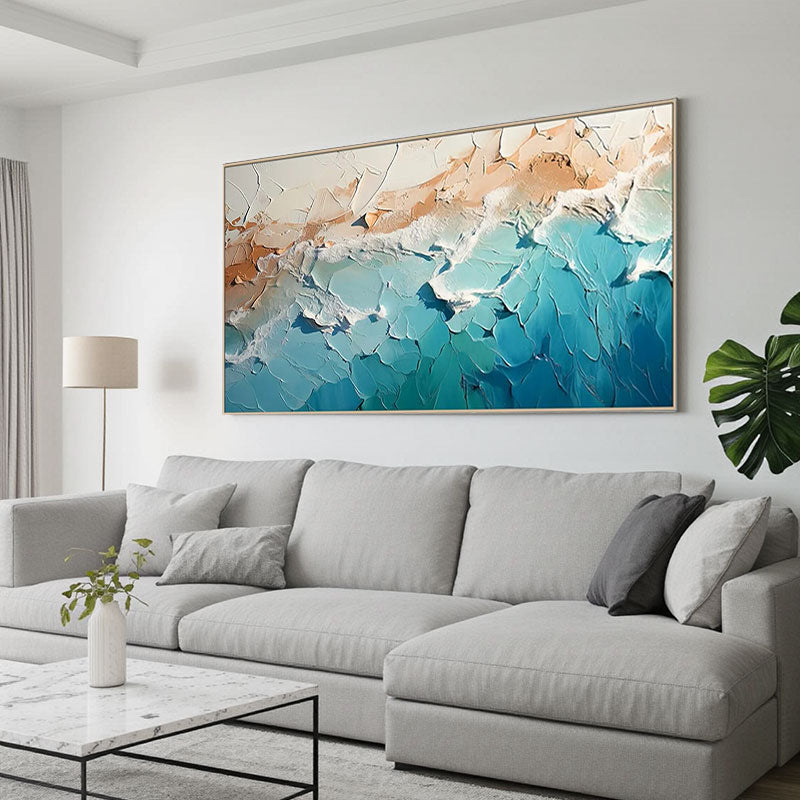 Sculptural Foam Wave Canvas Art