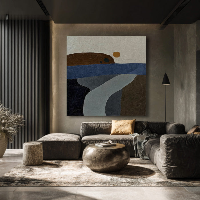 Path to Sunrise - Modern Geometric Color Block Abstract Wall Art