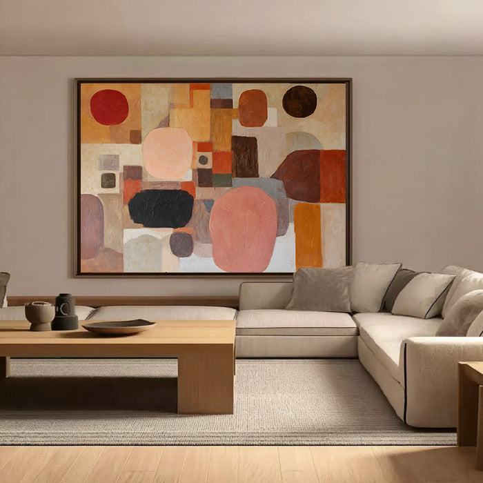 Organic Forms - Hand Painted Organic Geometric Abstract Wall Art