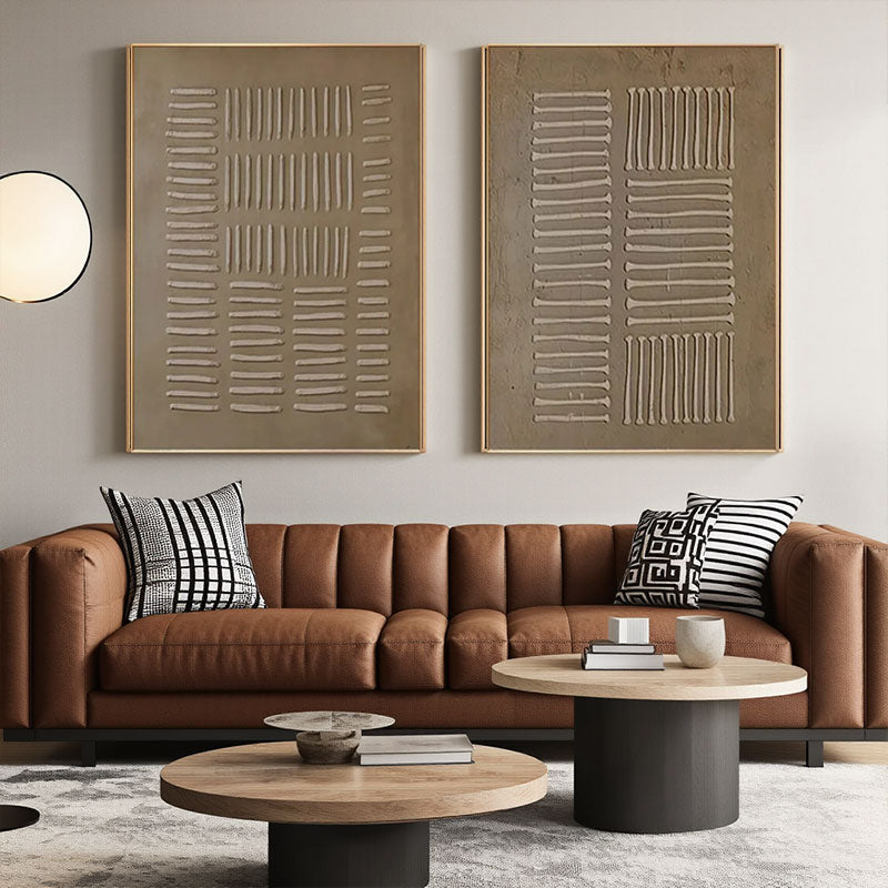 Textured Line Panel Set of 2
