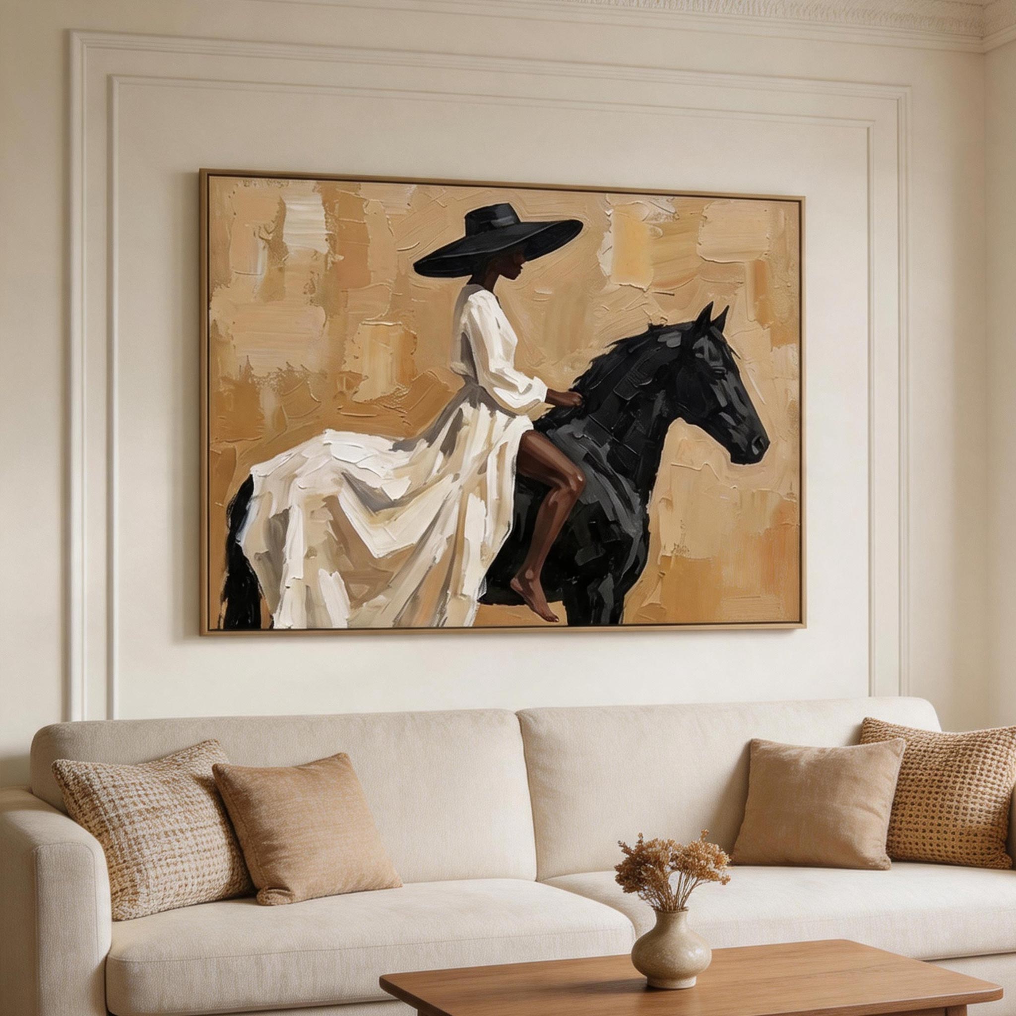 Vintage Americana Art | Ivory Reins Drift