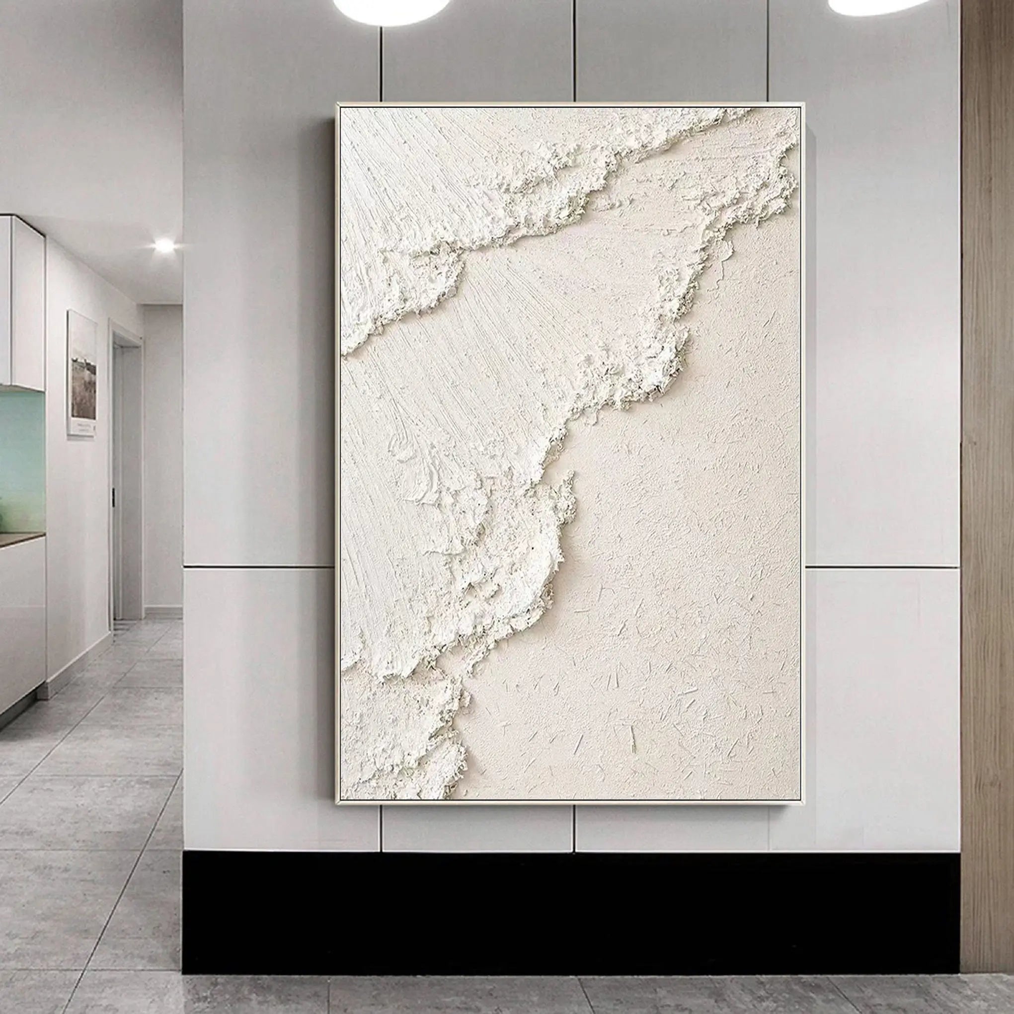 Beige Minimalist Textured Wall Art