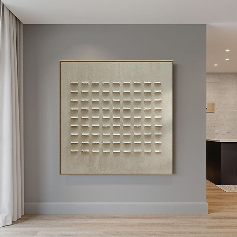 3D Textured Grid Dot Wall Art