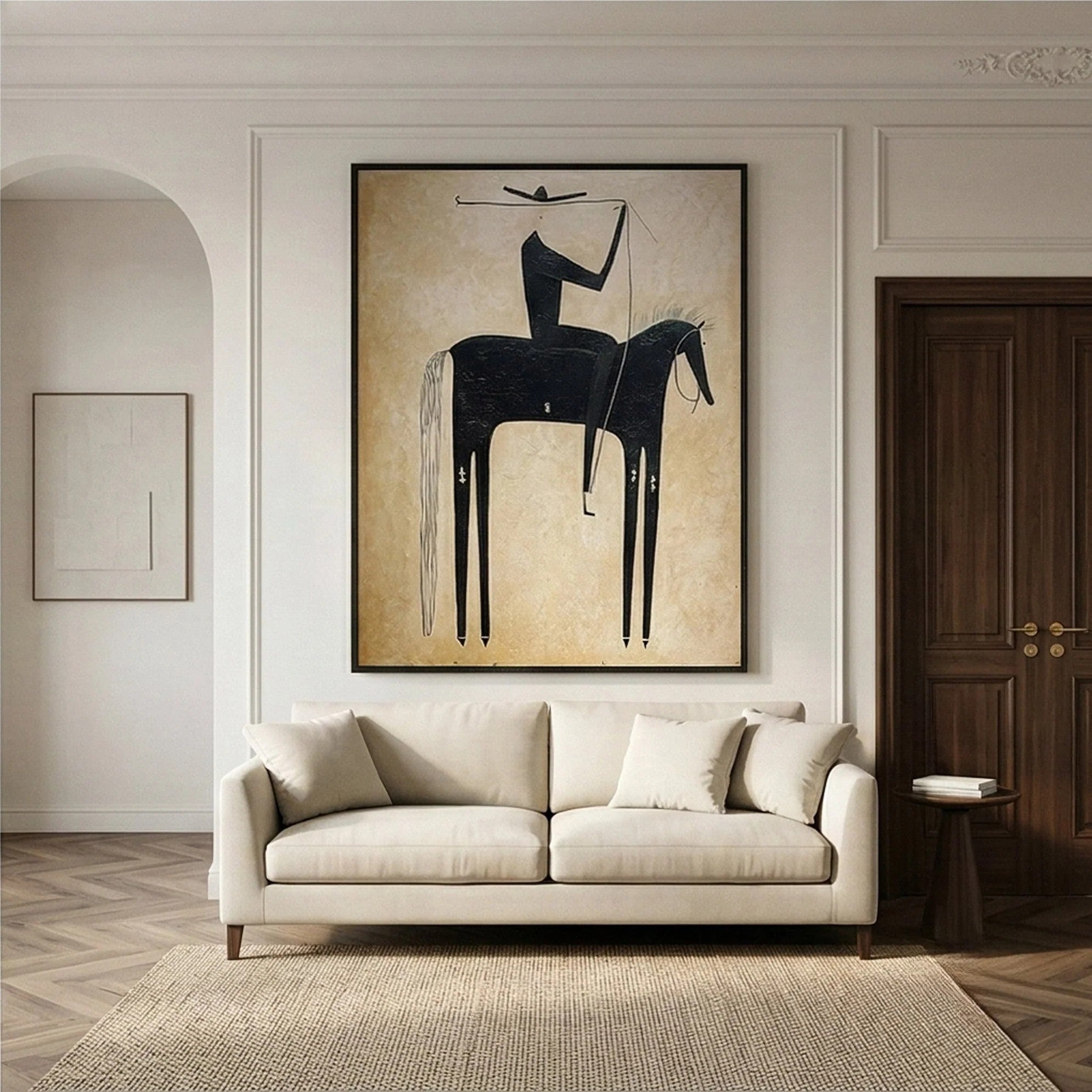 Silhouette Rider on Horseback Wall Art