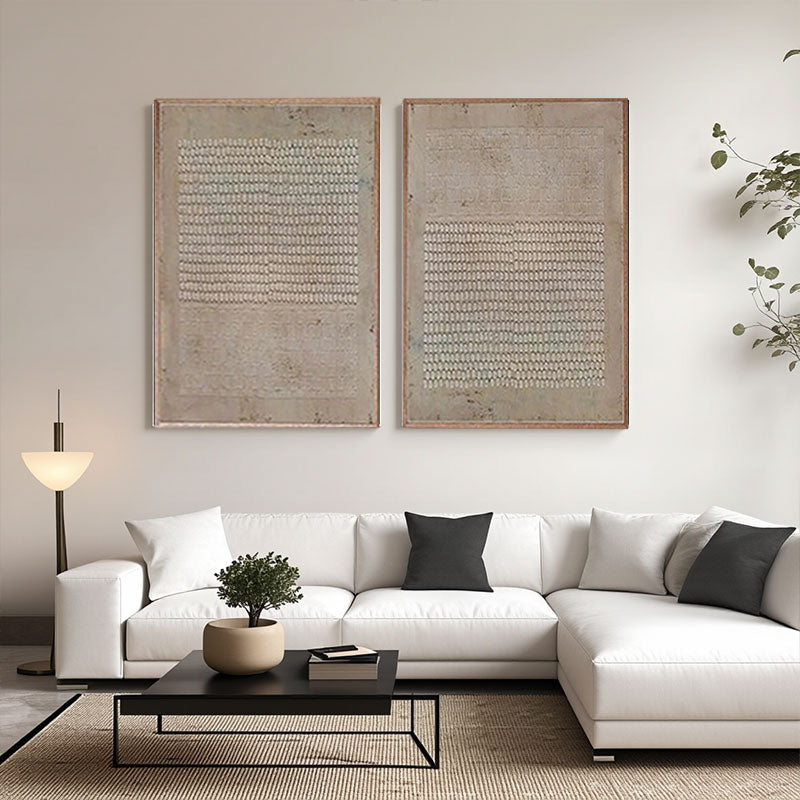 Textured Woven Line Wall Art Set of 2