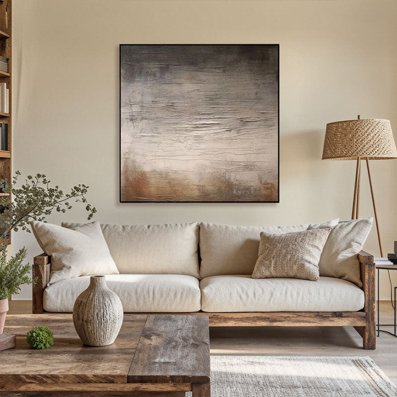 Textured Grey to Brown Gradient Wall Art